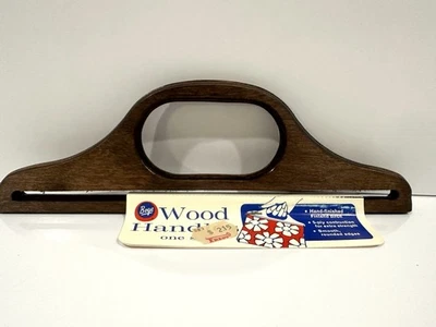 Nuevo Bolso Bolso Bolso de Mano Vintage Boye Needle Company Mango de Madera Oscura para Hágalo Usted Mismo Artesanía Foto 1 de 4