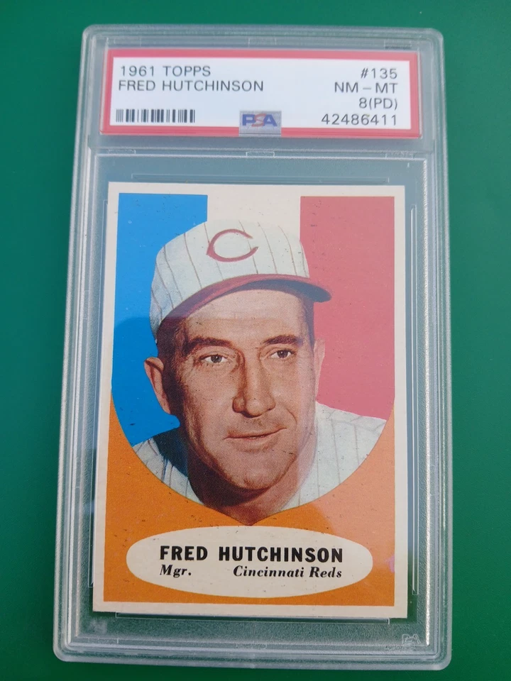 1961 Topps #135 Hutchinson PSA 8 (PD) - Image 1 of 3
