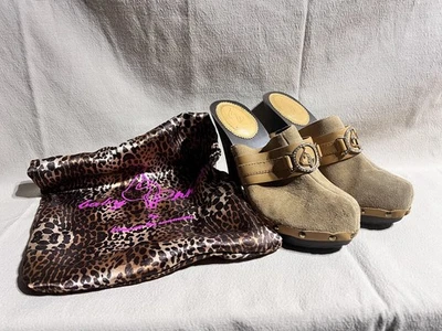 BABY PHAT KIMORA SIMMON CRYSTAL SOFT BROWN SUEDE CLOG SHOES 7.5b - Image 1 of 4