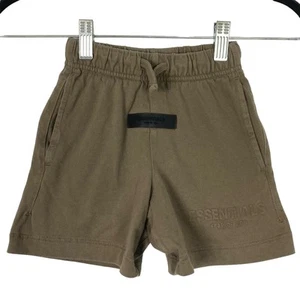 NWOT FEAR OF GOD ESSENTIALS Shorts Kids 4/5 Sweat Cotton Logo Front Pockets - Picture 1 of 5