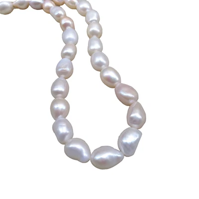 17IN White Multi-color AAA 10-13mm Beautiful South Sea Pearl Necklace 14k Gold P - Image 1 of 4