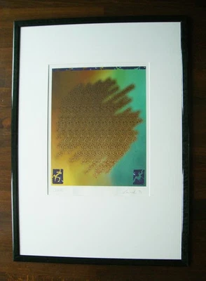 Lithographie gerahmt aus Büroauflösung, abstrakt, modern, limitierte Auflage - Bild 1 von 4