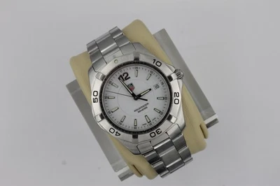 Tag Heuer WAF1111.BA0801 Mens Aquaracer Series Quartz Watch White Silver - Image 1 of 4