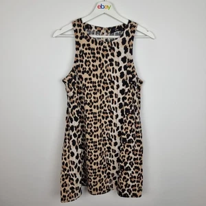 Sportsgirl Linen Blend Dress Leopard Print Size 8 - Bild 1 von 4