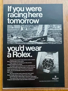 Rolex Submariner If you were racing... 1969 Vintage Ad Werbung Reklame - Bild 1 von 1