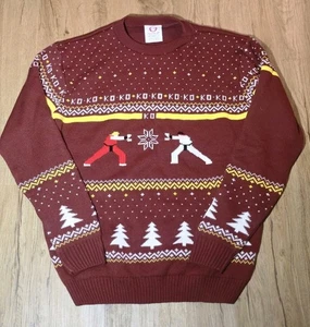Street Fighter KO Ugly Christmas Sweater Jumper Numskull Ken Ryu Men’s L - Picture 1 of 10