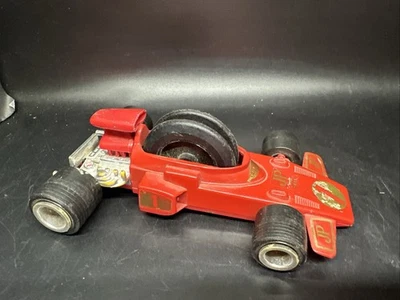 Marx Jon Pear Red Speed Buggies Pull Rip Zip Cord Open Wheel Formula 1 Car Only - Image 1 of 4