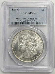 1884-O Morgan Silver Dollar McClaren Collection II PCGS MS63 #Z163 - Foto 1 di 2