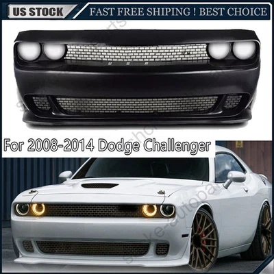 Fits 2008-2014 Dodge Challenger Hellcat Style Full Front Bumper Conversion Kit Foto 1 de 4