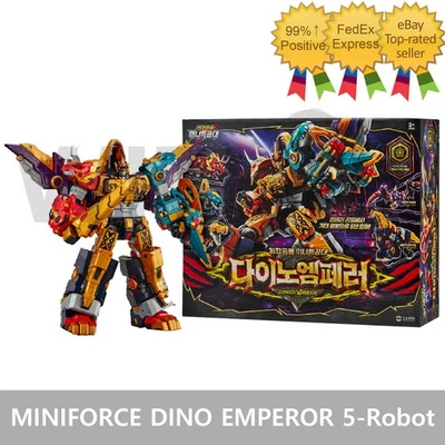MINIFORCE Dinoid Warrior DINO EMPEROR 5-Robot Combine Transformer Robot Toy 2025 - Image 1 of 4