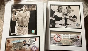 Lot -12 New York Yankees USPS Matte Picture Babe Ruth Mickey Mantle Berra Maris - Picture 1 of 6