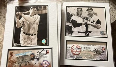 Lot -12 New York Yankees USPS Matte Picture Babe Ruth Mickey Mantle Berra Maris - Image 1 of 4
