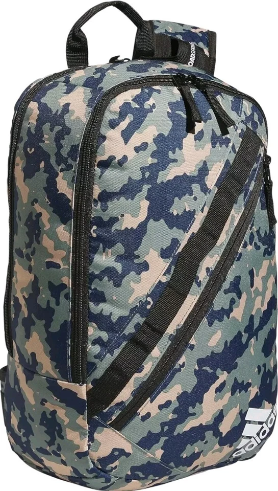 Adidas Prime Sling Single Strap Crossbody Backpack Camo Crew Navy Beige