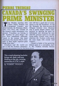 PIERRE TRUDEAU 1968 CARATTERISTICA PRIMO MINISTRO CANADESE OSCILLANTE (E PADRE DI JUSTIN) - Foto 1 di 1