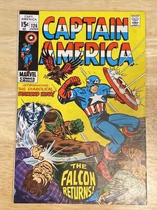 Captain America #126 - The Falcon Returns! 1st Diamond Head - Picture 1 of 12