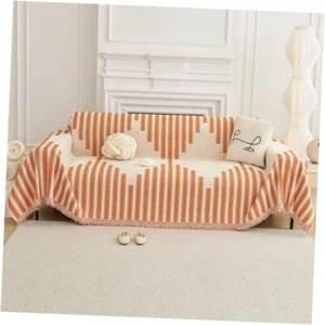 Boho Sofa Covers Couch Covers for 2 Cushion Couch Sofa Pet 71"x102" Orange - Picture 1 of 8