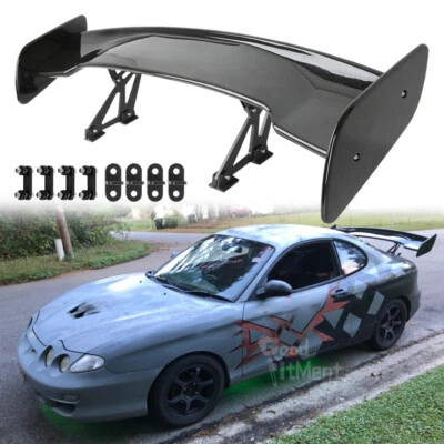 47" GT-Style Rear Trunk Wing Racing Spoiler ABS Black For Hyundai Tiburon 00-08 - Image 1 of 4