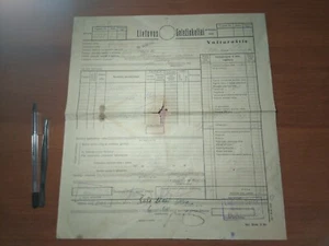 1931 Railway Lithuania Simnas Alytus Invoice document military chief totransport - Picture 1 of 4