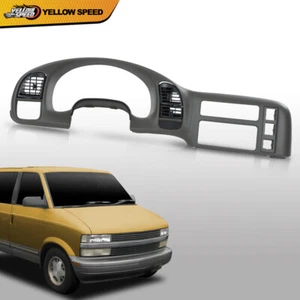 Fit For 1995-2005 Chevy Astro Van Gmc Safari Gray Gauge Cluster Dash Radio Bezel - Picture 1 of 12