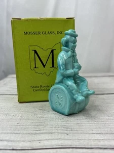 Mosser Glass Clown Alley The Performer The EndOhio 1982 con caja de 3 3/8 en vidrio de escoria - Imagen 1 de 7