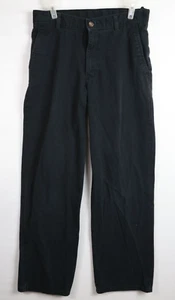 Chaps Chino Pants Black 100% Cotton Relaxed Straight Leg Boys Schoolwear Size 16 - Picture 1 of 9