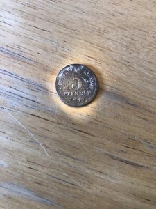 Vintage Original 1915 German Empire 5 Pfennig Coin J Mint Marks - Picture 1 of 4