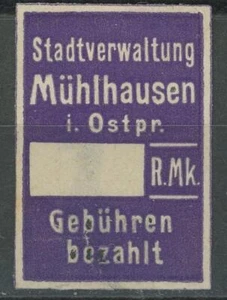 Germany local revenue Mühlhausen Muehlhausen East Prussia Mlynary Poland fiscal - Picture 1 of 1