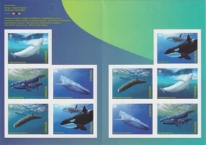 Canada Postage Scott #3330A BOOKLET PANE OF 10 ENDANGERED WHALES - Picture 1 of 3