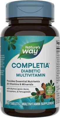 Nature's Way Completia, multivitamínico para diabéticos, proporciona nutrientes esenciales Foto 1 de 4