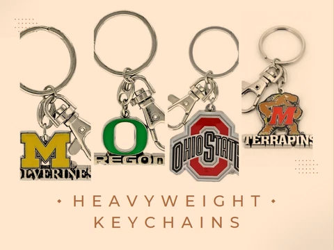 NCAA Heavyweight Metal Keychain Keyrings Cover