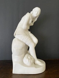 Antique Minton White Marble Parian Dorothea Figurine John Bell Mid-19th Century - Picture 1 of 15