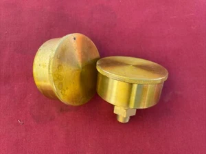 2pc Brass Grease Cups Pair Hit Miss 1/4”NPT Mounting Unmarked NOS - Picture 1 of 6