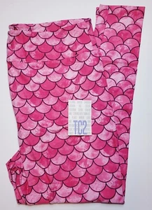 LuLaRoe TC2 Leggings Pink MERMAID SCALES Tie Dye Tall & Curvy 2 (Size 20-26) NWT - Picture 1 of 7