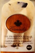 The Proud Polar Bear Canadian Silver $2.00 coin and stamps
