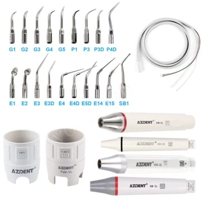 AZDENT Puntas escaladoras ultrasónicas dentales LED piezoeléctricas pieza de mano par aptas para EMS VRN