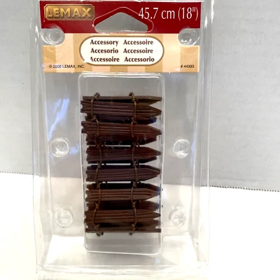 Lemax Estatuilla Colección Pueblo Cerca de Madera con Cable (18") Plástico Marrón # 44393 Foto 1 de 4