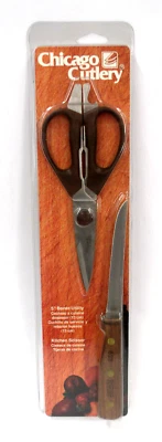 NEW - CHICAGO CUTLERY B28P SET - KITCHEN SCISSORS & 5" BONING UTILITY KNIFE 62S