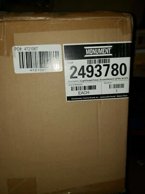 NEW Monument 2493780 21.75 x 18.5 in. Chandelier Brushed Nickel - Image 1 of 2