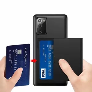 For Samsung S8 S9 S10 S20 Note 10 10+ 20 S21 FE Phone Case with Credit Card Slot - Picture 1 of 17