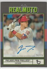 2022 Topps Brooklyn Collection JT REALMUTO On Card Auto Black 74/75 Phillies