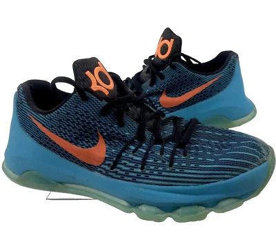 NIKE KD 7 Youth  Kevin Durant Bright Aqua Blue Orange 768867- 480 - Image 1 of 4