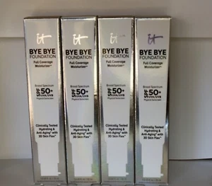 IT Cosmetics Bye Bye Foundation Full Coverage Moisturizer SPF 50+ 1 OZ NIB FRESH - Picture 1 of 46