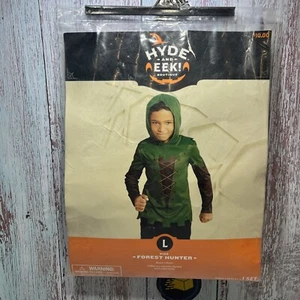 Forest Hunter Kids Robin Hood Halloween Costume Top & Hood - 10-12 Large.NIP - Picture 1 of 10