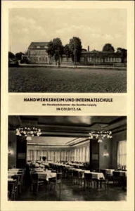 ~1959 COLDITZ Sachsen DDR AK Handwerkerheim und Internatsschule Schule alte AK - Picture 1 of 2