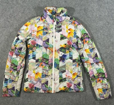 Obermeyer Ski Jacket Girls Large White Floral Print Insulated Snow Winter Teen - Image 1 of 4