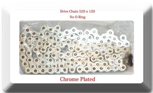 OE Spec Chrome Plated No O-Ring Drive Chain Pitch 520x120L Fits:Honda 1978-2018 - Bild 1 von 1