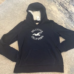 Nwt HOLLISTER CA  Navy Logo Surf Beach Preppy Y2k Hoodie Large - Picture 1 of 8