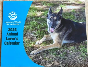 2026 Humane World for Animals 18-Month Animal Lover's Wall Calendar 8 x 10" - Picture 1 of 6