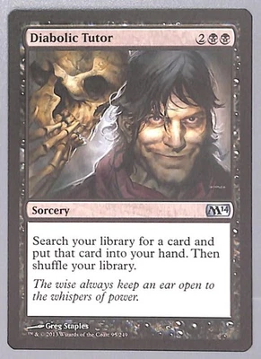 Diabolic Tutor Diabolic Tutor - 95 - Core Set 2014 (M14) MTG LP - Image 1 of 2