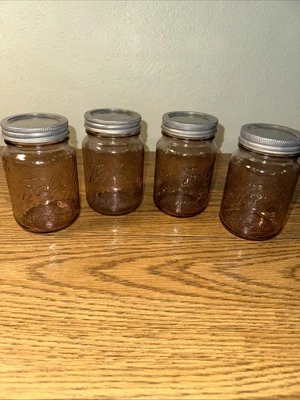 Juego de 4 ~ Tarro de Bolas Moderno Ideal Púrpura Amatista Pinta Vidrio con Hoyuelos EE. UU. Foto 1 de 4